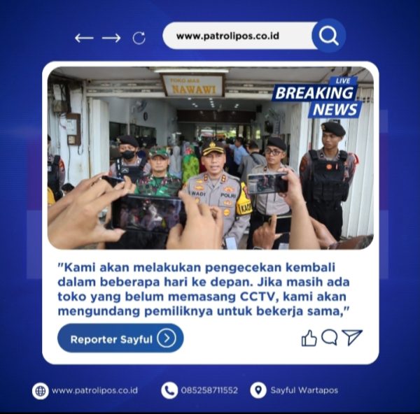 Jelang Lebaran, Kapolres Dan Dandim Cek Kesiapan CCTV Di Pertokoan Emas