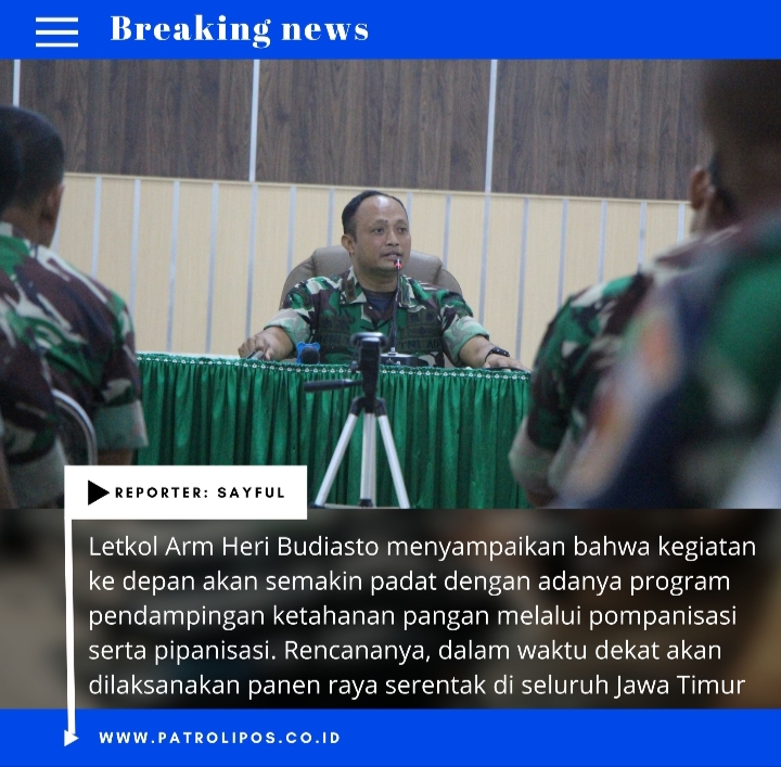 Dandim 0820/Probolinggo Memimpin Kegiatan Jam Komandan Untuk Tingkatkan Ketahanan Pangan