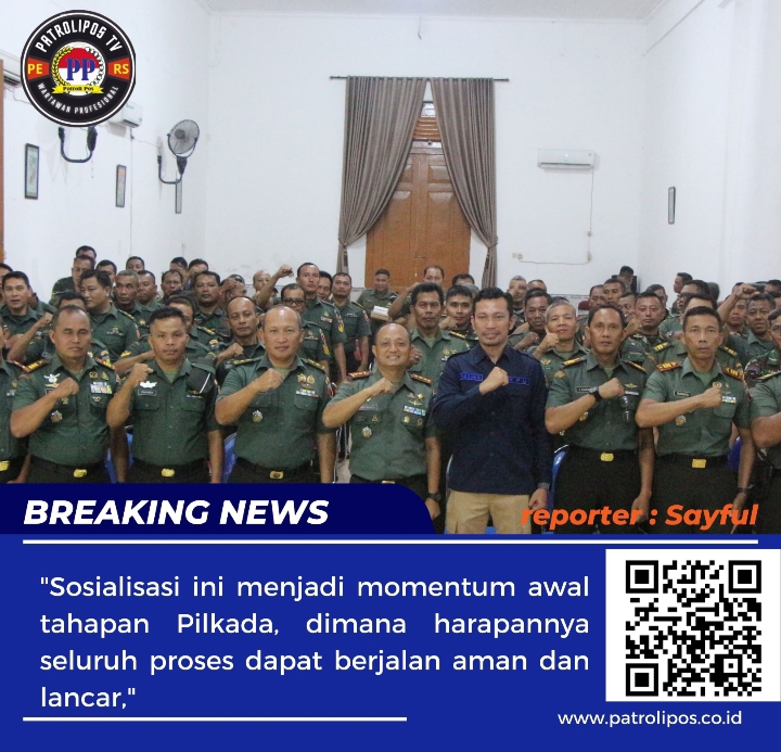 Kodim 0820/Probolinggo Bersinergi Dengan KPU Dalam Sosialisasi Pilkada Mewujudkan Demokrasi Yang Aman Dan Lancar