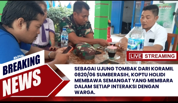 Koptu Holidi Babinsa Desa Sumberbendo Lakukan Giat Komsos Bersama Perangkat Desa