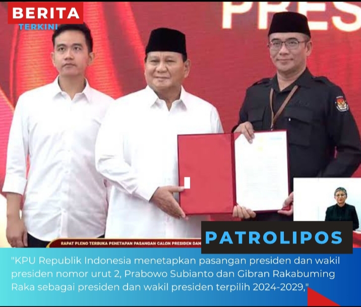 Sah Prabowo-Gibran Terpilih Sebagai Presiden Dan Wakil Presiden RI 2024-2029