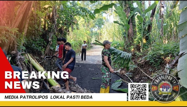 Serda Ishaq Anggota Koramil 0820/20 Banyuanyar Lakukan Giat Karya bakti 