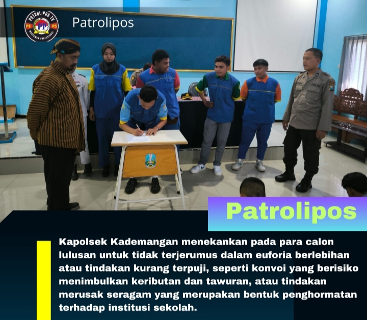 Memelihara Kemeriahan Dengan Tanggung Jawab Kapolsek Kademangan Berikan Arahan Menjelang Kelulusan Siswa/Siswi SMK 