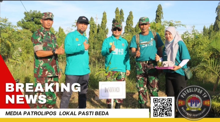 Dandim 0820/Probolinggo Dan Forkopimda Kota Berhasil Tanam Ribuan Bibit Pohon Mangga Untuk Dukung Program Penghijauan