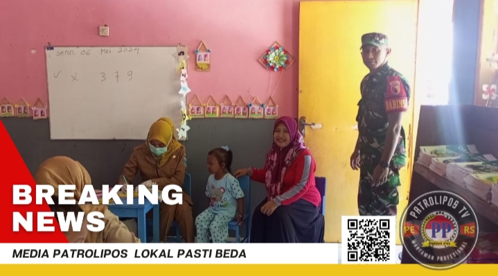 Peran Aktif Anggota Koramil 0820/04 Bantaran Hadiri Pelaksanaan Imunisasi Oridefteri