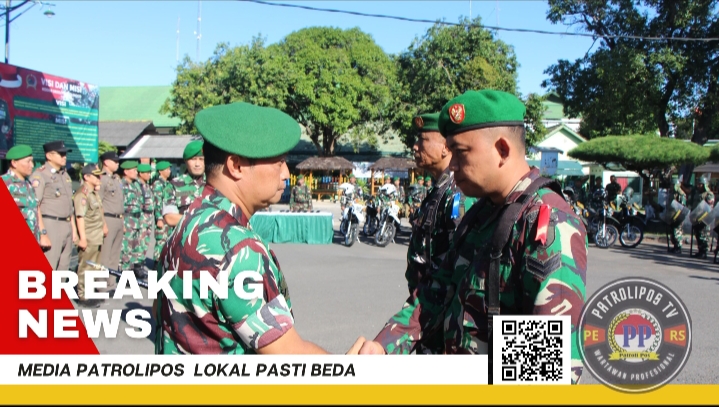 Cek Kesiapan Personel Pengamanan Pilkada Dandim 0820/Probolinggo Pimpin Apel Gelar Pasukan