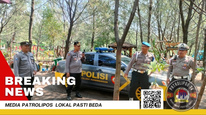 Kapolsek Kademangan Memimpin Giat Patroli Untuk Menjaga Keamanan Obyek Wisata Di Hari Liburan