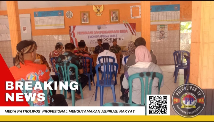 Pembinaan Dan Pengawasan Desa Monitoring Dan Evaluasi APBDesa Tahap 1 Tahun Anggaran 2024 Di Desa Tandonsentul