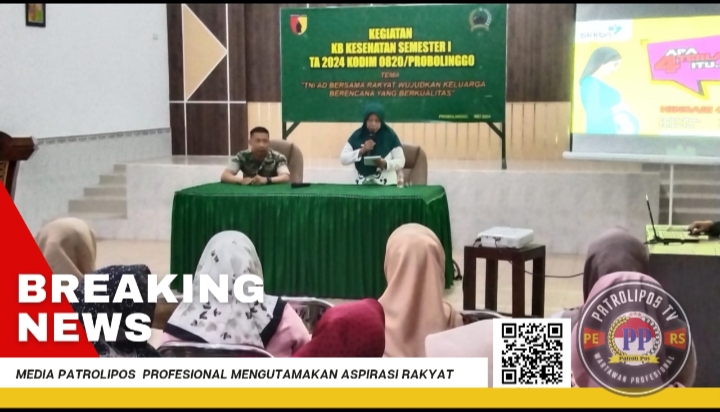 Kodim 0820/Probolinggo Gelar Pelayanan KB Kesehatan Semester 1 Tahun 2024