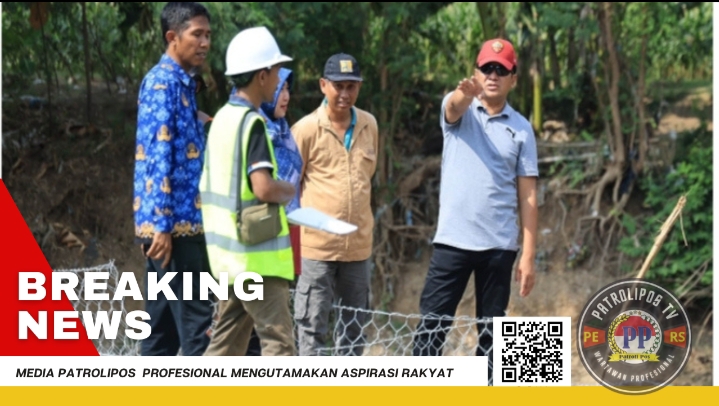 PJ Walikota Probolinggo Nurkholis Pantau Progres Pembangunan Bronjong Sungai Kedunggaleng