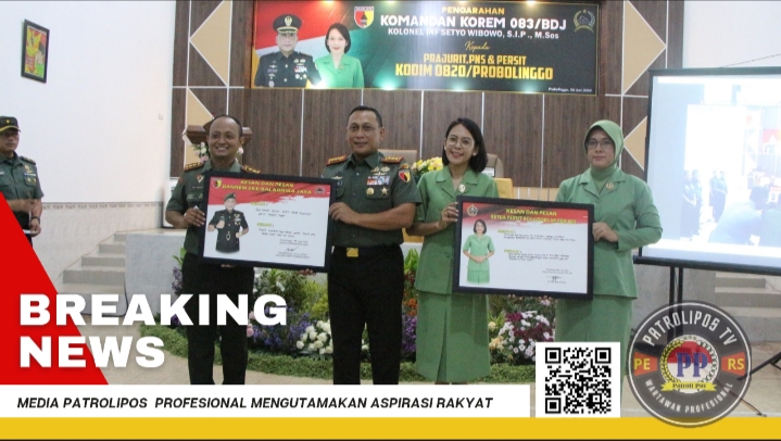 Kunjungan Kerja, Dandim 0820/Probolinggo Sambut Kedatangan Danrem 083/BDJ