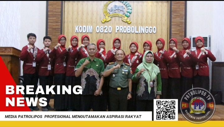 Kunjungan OSIS SMPN 1 Ke Kodim 0820/Probolinggo Menggali Inspirasi Kepemimpinan