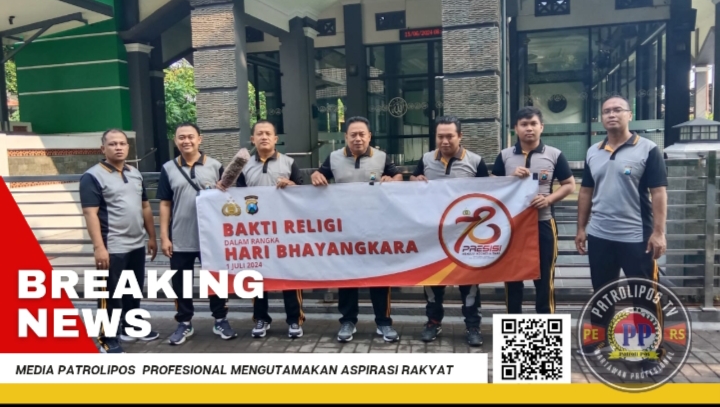 Bhakti Religi Polsek Kademangan Di Masjid Karimul Ikhsan Semangat HUT Bhayangkara ke-78