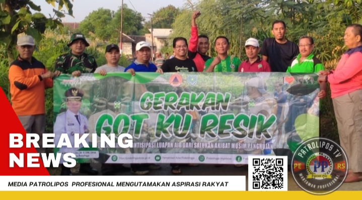 Bhabinkamtibmas Polsek Kademangan Aktif Mendukung Gerakan Gotku Resik