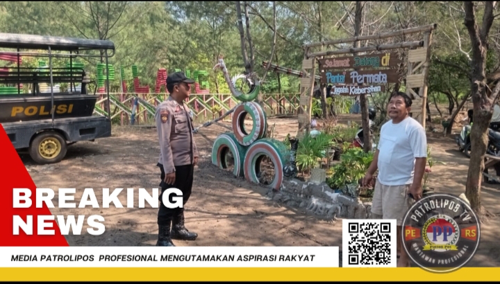 Personil Polsek Kademangan Giat Patroli Di Objek wisata