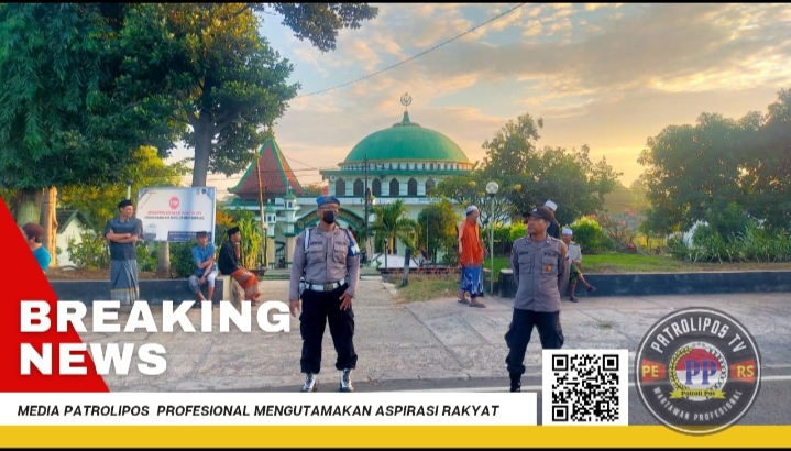 Polsek Kademangan Berikan Rasa Nyaman, Personel PAM Dalam Kegiatan Sholat Idul Adha