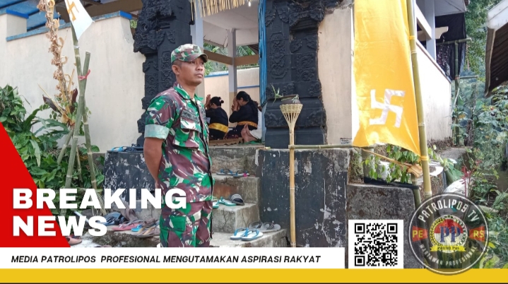 Serka Widodo Anggota Koramil 0820/08 Sukapura Kawal Dan Amankan Kegiatan Keagamaan Umat Hindu Tengger