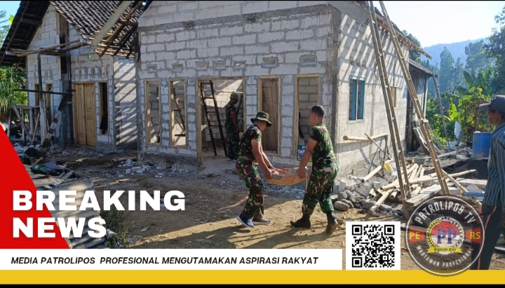 TMMD Ke-121 Tahun 2024, Kodim 0820/Probolinggo Renovasi RTLH Di Desa Kalianan