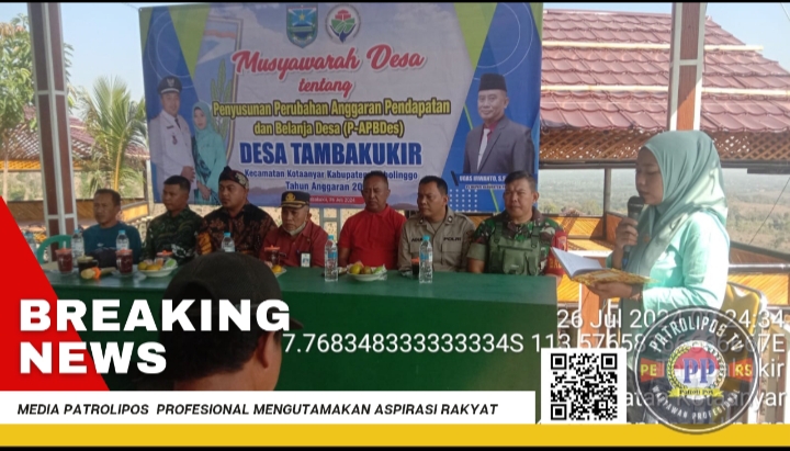 Koramil 0820/18 Kotaanyar Kawal Kegiatan Musdes Di Desa Binaan