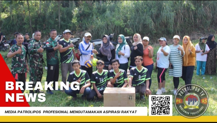 Satgas TMMD Ke-121 Kodim 0820/Probolinggo Dan Masyarakat Desa Kalianan Gelar Olahraga Bersama