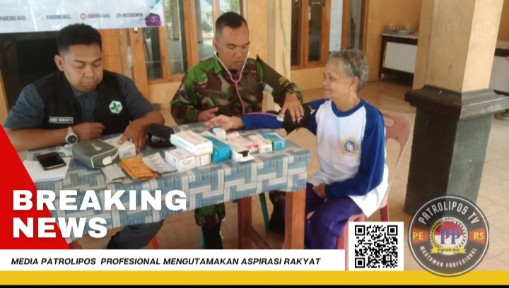 Satgas TMMD Ke 121 Kodim 0820/Probolinggo Tahun 2024 Lakukan Pemeriksaan Kesehatan Gratis 
