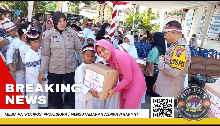 Polres Probolinggo Kota Gelar Bhakti Sosial Kemerdekaan Bersama Anak Yatim Piatu Dalam Rangka HUT RI Ke-79