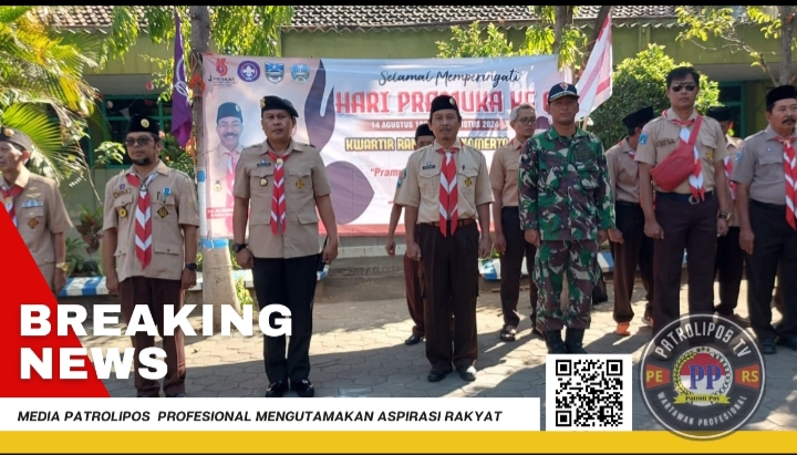 Inilah Penyampaian Kapolsek Wonomerto Saat Hadiri Upacara Hari Pramuka Ke-63 Tahun 2024 Di SMPN 1 Wonomerto
