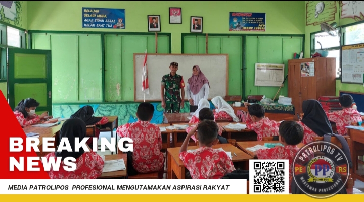 Koramil 0820/20 Banyuanyar Berikan Wawasan Kebangsaan Di Lembaga Pendidikan Dasar