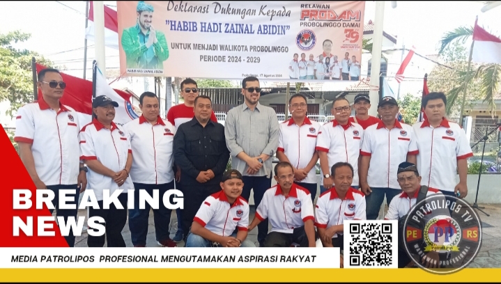 Relawan Prodam Probolinggo Damai Deklarasikan Dukungan untuk Habib Hadi Zainal Abidin sebagai Calon Walikota Probolinggo 2024-2029