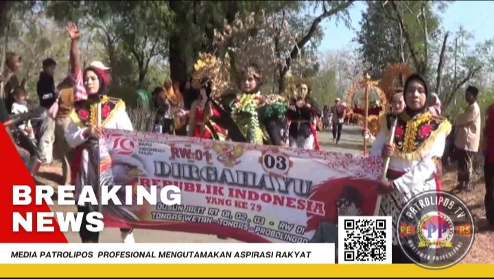 Desa Tongas Wetan Meriahkan HUT RI Ke-79 Dengan Pawai Budaya Meriah