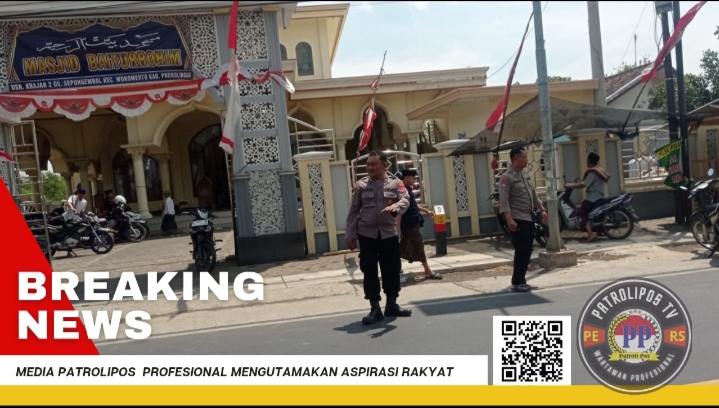 Peran Aktif Anggota Polsek Wonomerto Lakukan Pengamanan Kegiatan Sholat Jum’at