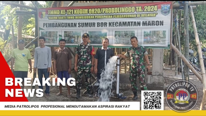 Koramil Maron Pantau Program Sumur Bor, Pompanisasi Dan Pipanisasi Di Wilayah Binaan