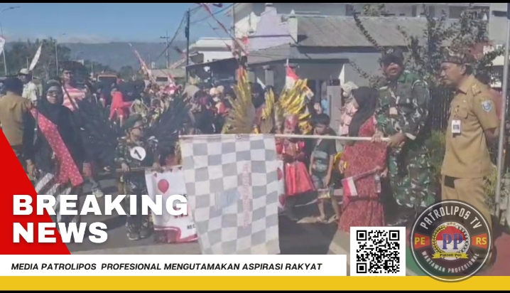 Koramil 0820/07 Wonomerto Hadiri Dan Bantu Pawai Budaya Paud, TK, Dan RA