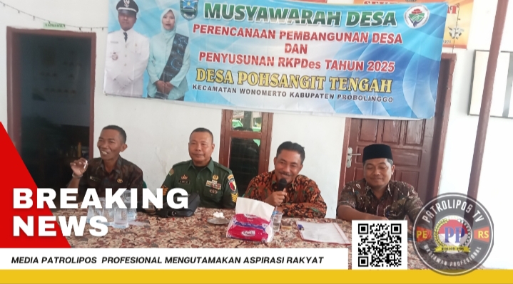 Musyawarah Desa Perencanaan Pembangunan Desa Dan Penyusunan RKPdesa Tahun 2025 Di Desa Pohsangit Tengah